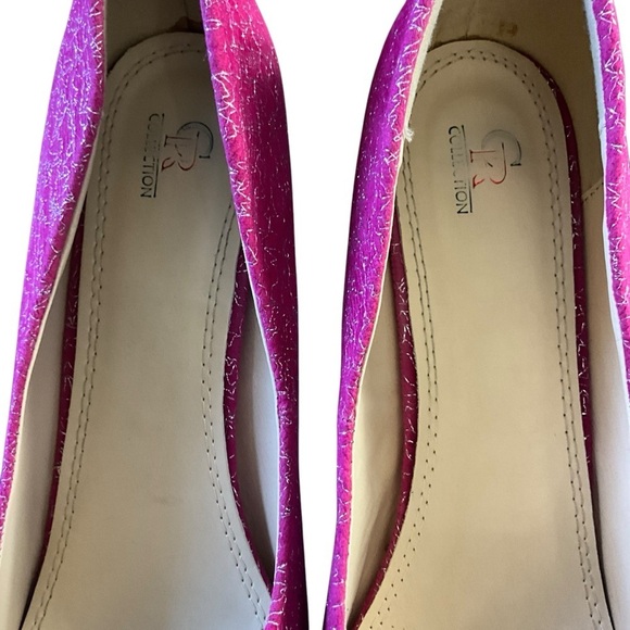 CR Collection Pink Silver and Gold Spiked Stiletto Heels - Picture 6 of 10